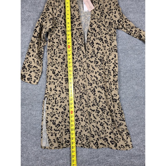Philosophy Republic Clothing Leopard Print Open Front Long Sleeve Cardigan Sz S - Picture 7 of 8